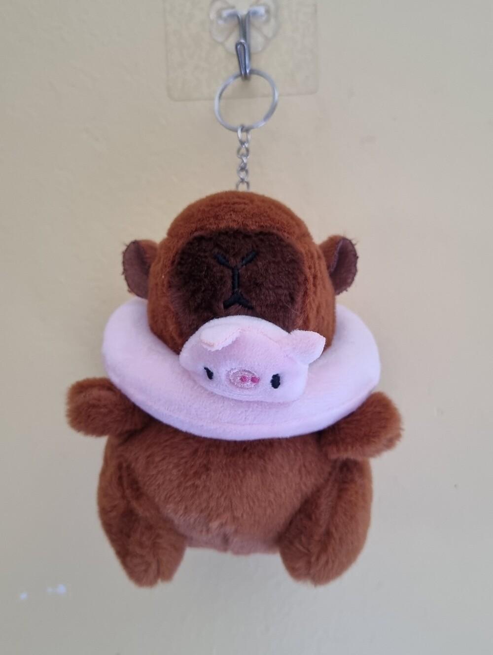 Cute Capybara Kids Bag Keychain Soft Plush Stuffed Toy Plushies Bag Accessories